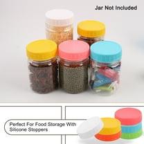 Plastic Mason Jar Lid Regular and Wide Mouth Mason Canning Jar Top Food Storage 12 Pack Assorted Color