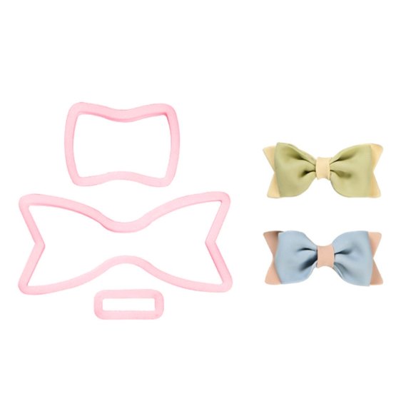 Plastic Material Baking Cookie Gadgets Biscuit Mold Bowknots Shaped Cookie Mold Cutting Mold Gift for Children and Adult