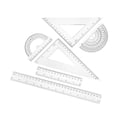 thumbnail image 1 of Plastic Math Drawing Rulers Tool Set with Square Straight Ruler Math Protractor, 1 of 11