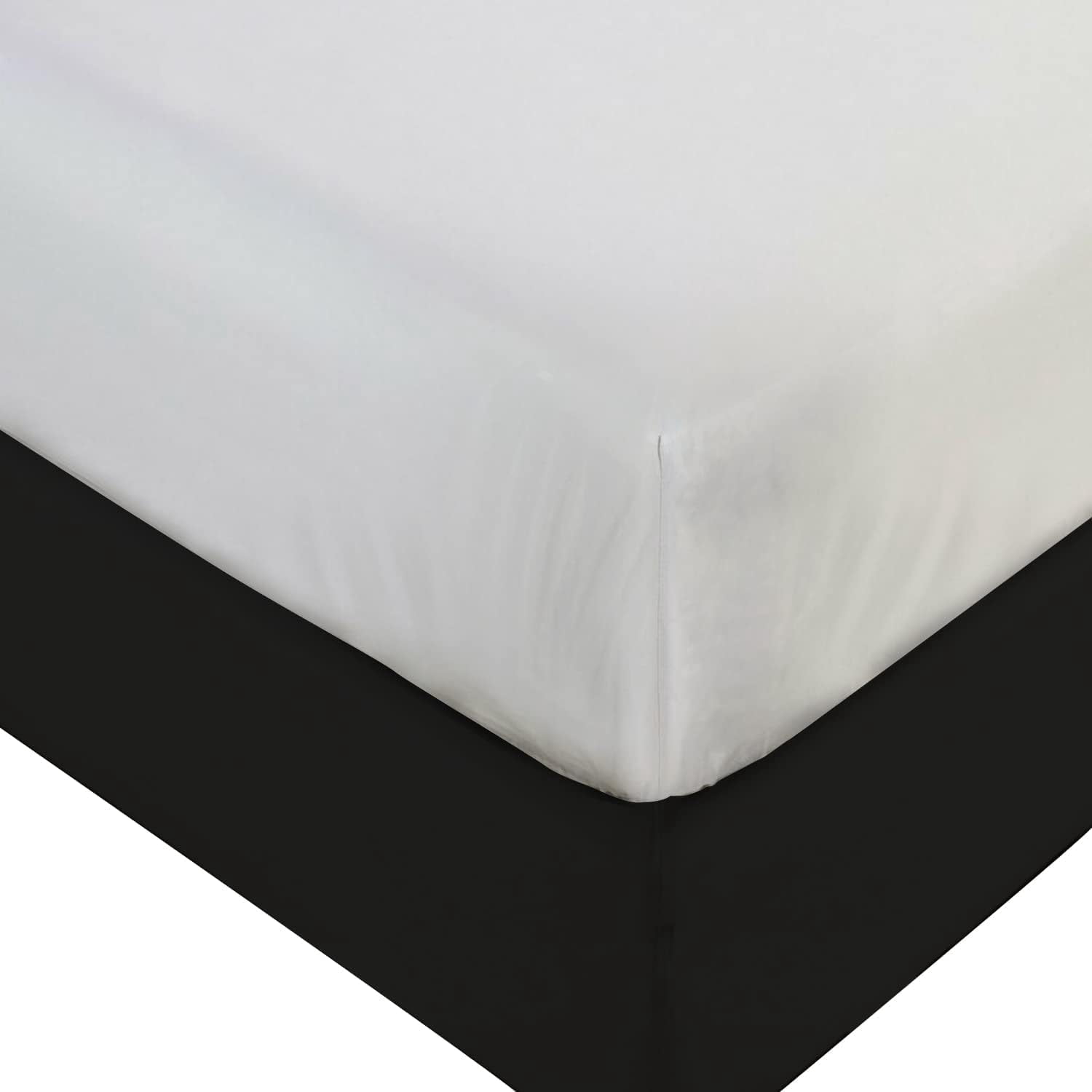Plastic Mattress Protector Fitted Cot Size, Waterproof Vinyl Mattress Cover, Heavy Duty Mattress Encasement