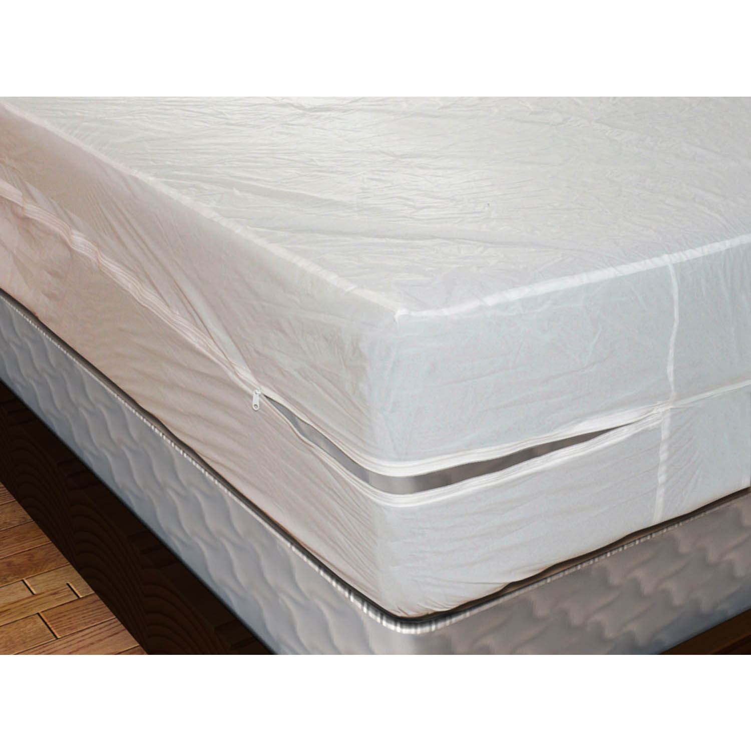 Plastic Mattress Protector Zippered Full, Waterproof Vinyl Mattress