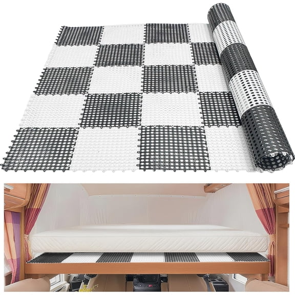 Plastic Mattress Underlay 83 X 59 Inch Queen Size RV Under Mattress Pad Modular Interlocking Ventilation for RV Boat Camper