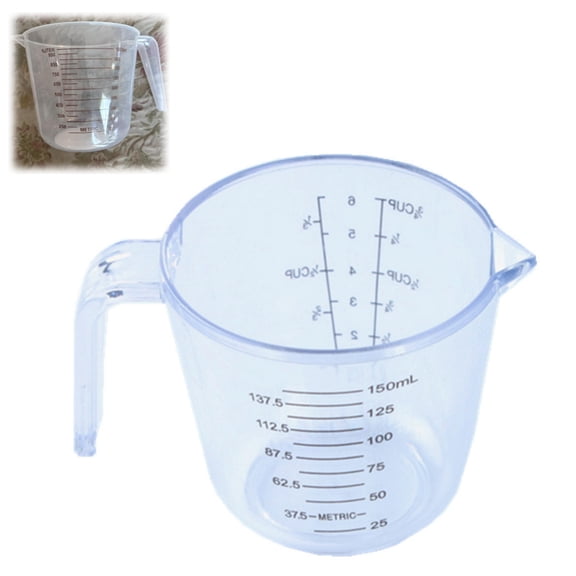 Plastic Measuring Cup, Stackable Clear Measuring Graduated Liquid Cup for Cooking, Baking,Lab