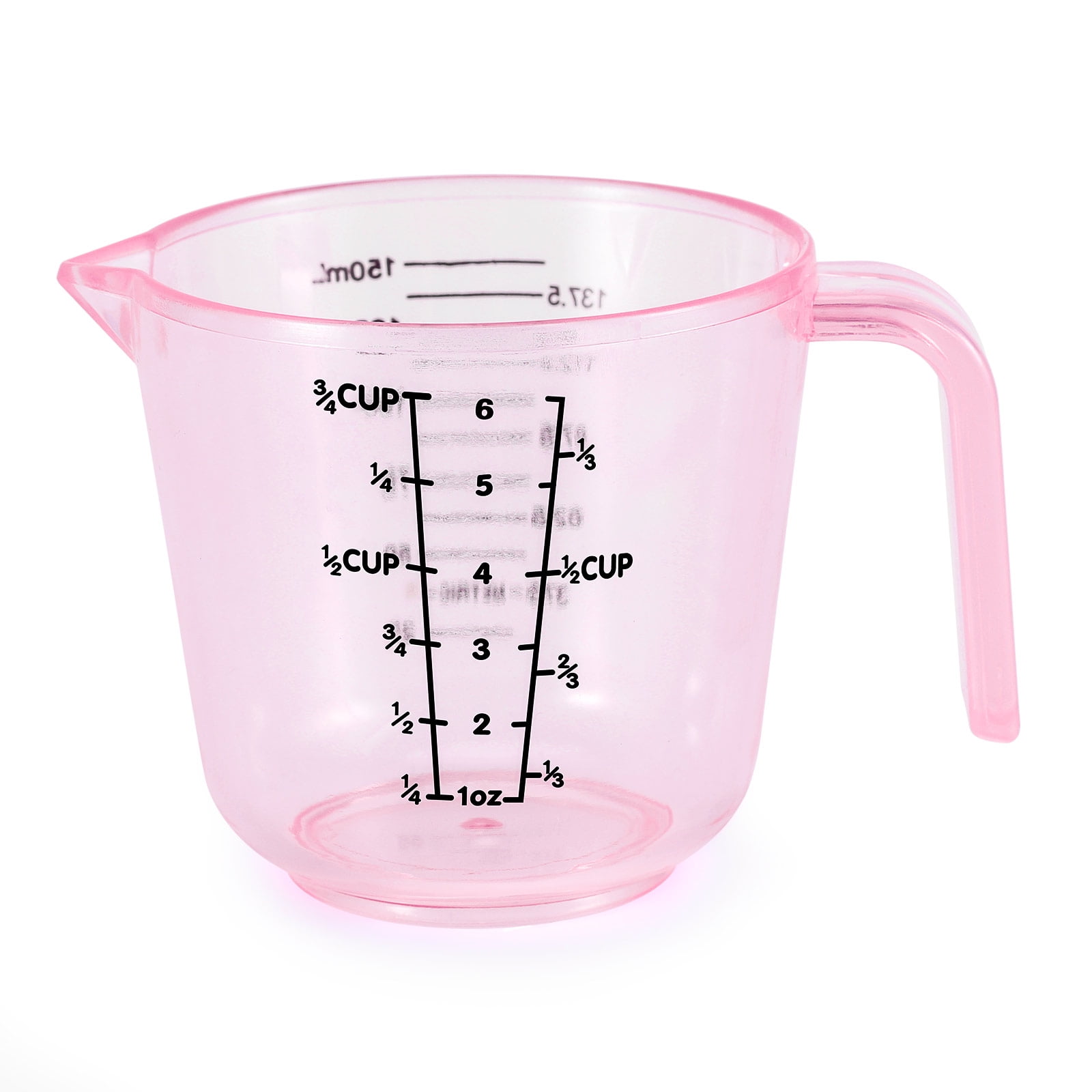 Kanayu 6 Pcs Plastic Measuring Cup Set Includes 4 Cup 2 Cup 1 Cup Measure  Cups Food Measuring Jugs Measure Cups for Liquid Oil Flour Kitchen, Clear  (3