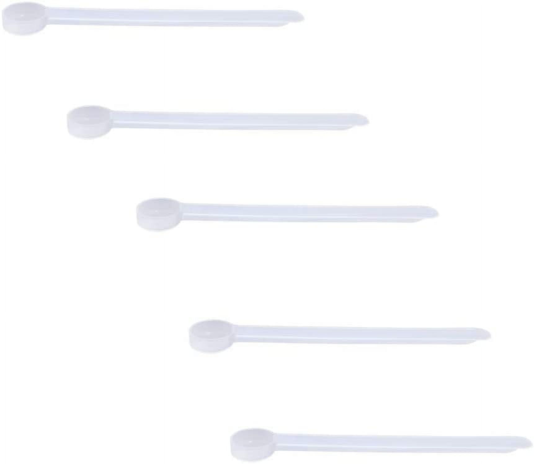 Plastic Measuring Scoop, 1/8 Teaspoon (.625 cc | A Pinch) Long Handle Spoons for Powders, Granules, Coffee, Pet Food, Baking Supplies, Protein and Other Dry Goods, BPA Free (Set of 5)