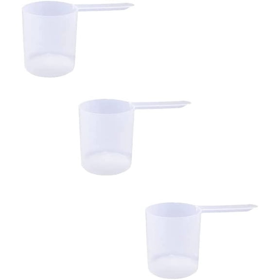 Plastic Measuring Scoop, (148 cc | .625 Cup | 5 oz. | 148 mL) Long Handle Spoons for Powders, Granules, Coffee, Pet Food, Baking Supplies, Protein and Other Dry Goods, BPA Free (Set of 3)