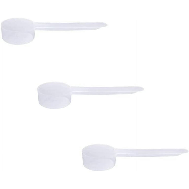 Plastic Measuring Scoop, 2 teaspoon (11 cc | 11 mL) Long Handle Spoons for  Powders, Granules, Coffee, Pet Food, Baking Supplies, Protein and Other Dry
