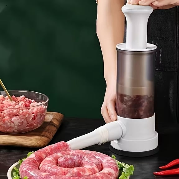 Plastic Meat Injector for Minced Meat Dispensing Ergonomic Ground Meat Filler