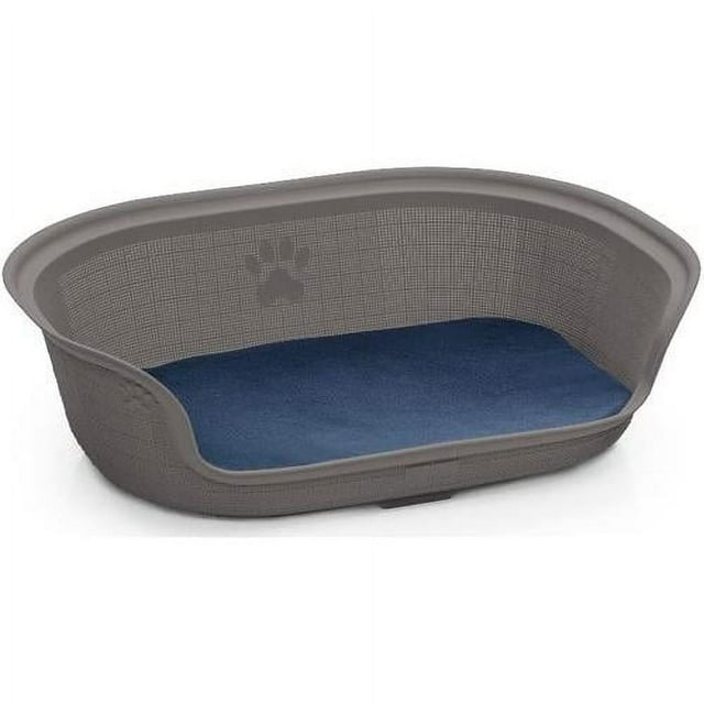 Plastic Medium Dog Bed With Cushion By Rimax, Espresso