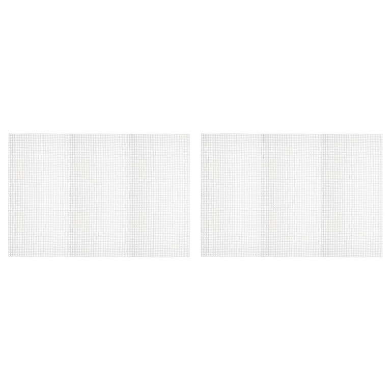 Plastic Mesh Canvas Sheet 50x33cm/20x13inch White Blank Canvas Rectangle 4mm Hole for Embroidery,Pack of 4