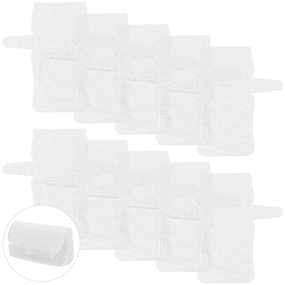 Plastic Mesh Canvas Sheets 10 Packs, Clear Grid Plastic Canvas for DIY Crafts, Needlepoint Projects, Handbag Support Insert, Cross Stitch Supply, Transparent Craft Grid Sheets for Bag Making