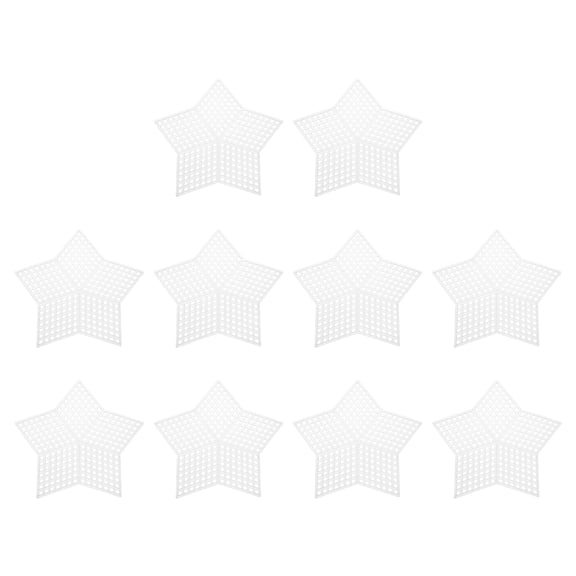 Plastic Mesh Canvas Sheets,10Pcs 3.43" Cross Needlework Blank Yarn Crafting,Star Shape