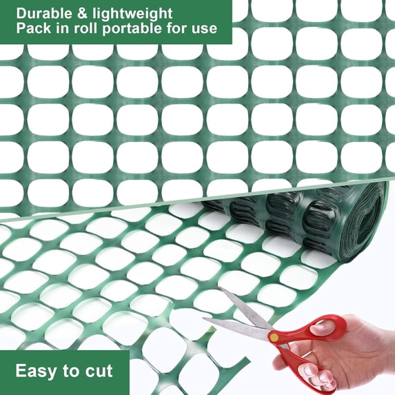 Plastic Mesh Fence for Garden, Poultry & Construction, 4'x100' Roll ...