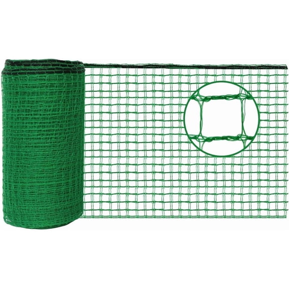 Plastic Mesh Fencing 4FT x 100FT, Garden Bird Netting & Deer Fence, Temporary Animal Barrier for Deer Pets Rabbits Chickens Wildlife, Green Protective Netting for Plants Fruit Vegetables
