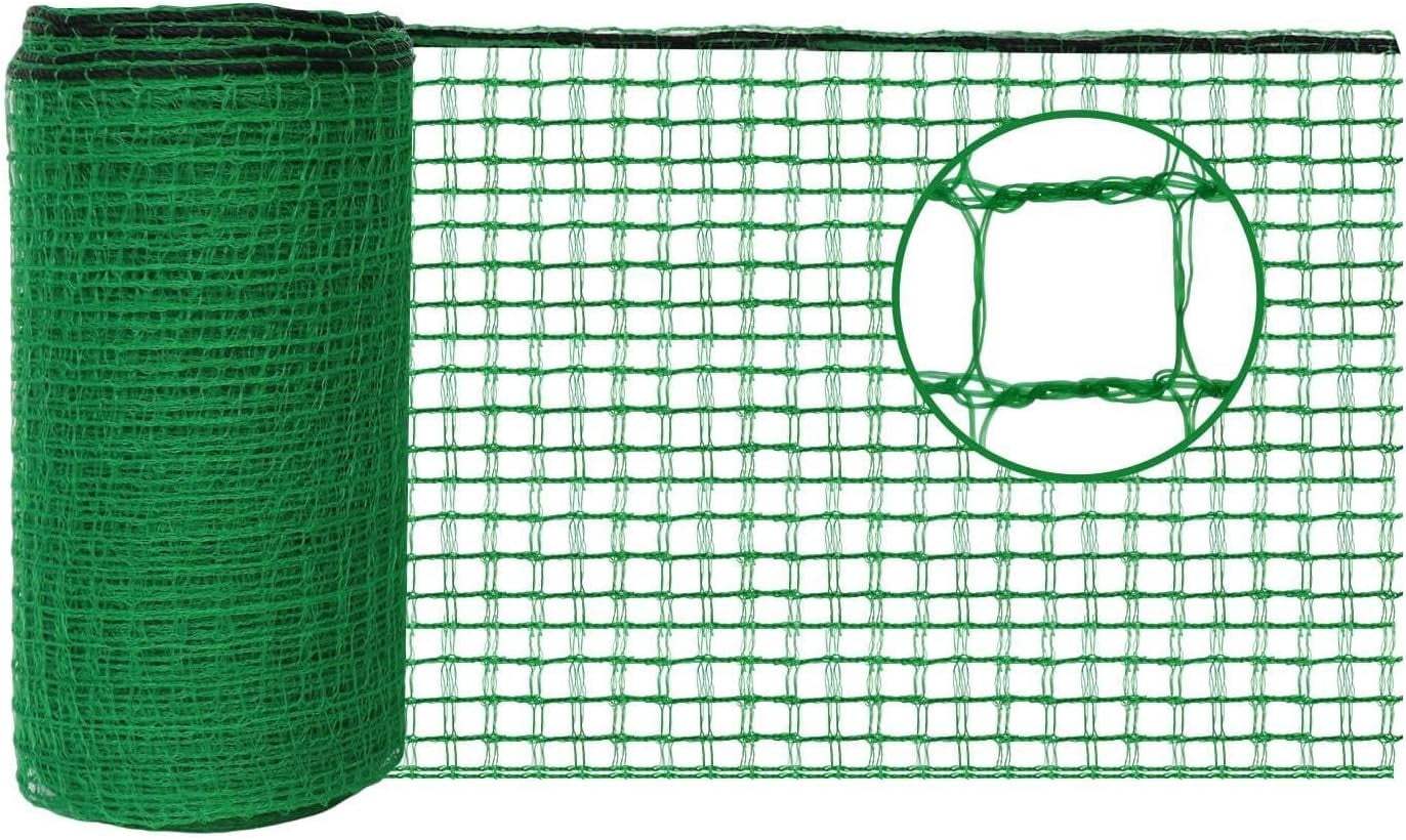 Plastic Mesh Fencing 4FT x 100FT, Garden Bird Netting & Deer Fence, Temporary Animal Barrier for Deer Pets Rabbits Chickens Wildlife, Green Protective Netting for Plants Fruit Vegetables