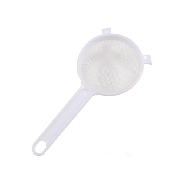 Plastic Mesh Kitchen Strainer with Handle Fine Sieve for Food Preparation and Liquid Draining Durable Design