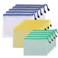 thumbnail image 1 of Plastic Mesh Zipper Pouch, 15 Packs (A4/A5/A6 Size) Waterproof Mesh Bag Document Bag File Folder, 1 of 5