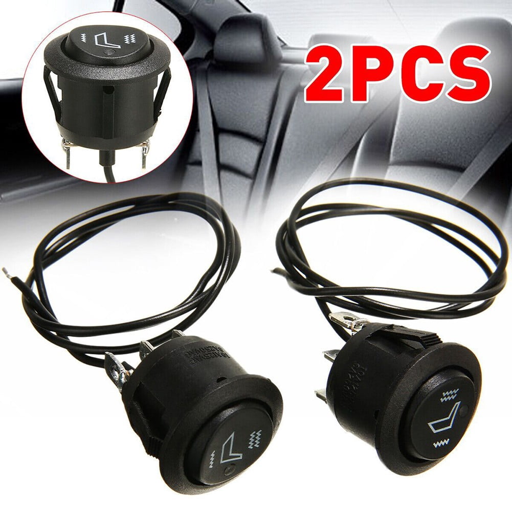 8251 Rocker Switch Plastic & Metal Seats Switch Heated Rocker 12V For All Cars 2 Pcs Car ...