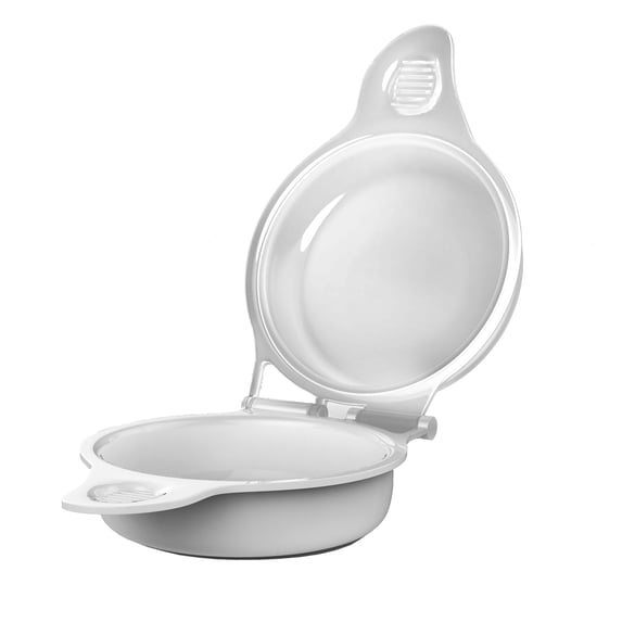Microwave Egg Maker, a Healthy Breakfast Cooking Utensil by Chef Buddy- Kitchen Essentials, Easy to Make- Holds Up to Two Eggs and Cooks in 45 Seconds