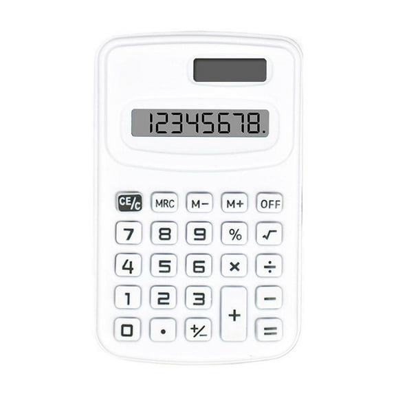 Plastic Mini Calculator with 8-Digit Basic Function, Portable for Office, School and Cash Register Use
