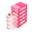 thumbnail image 1 of Plastic Mini Desktop Drawer Organizer Case | Removable Drawers & Dividers | Beads Crafts Jewelry Pills Keys Storage | Multi-Use Clear Cabinet | 1 Pack Small Storage Box, 1 of 4