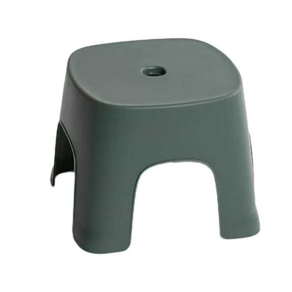 Plastic Mini Stool Thickened Lightweight - 8.1x7.7x6.3 Inch Sturdy Step Stool for Home Bathroom Shoe Changing Living Room Portable Seat(Green)