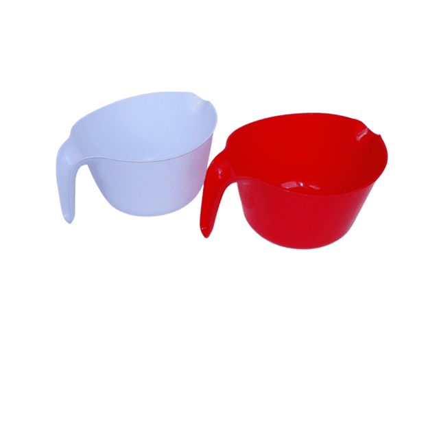 Plastic Mixing Bowls Sets with Handles 2.5 Qt Large, Lightweight