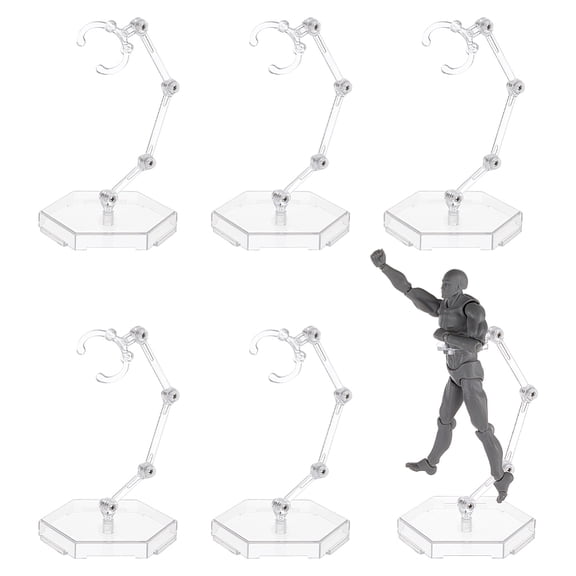 Plastic Model Supports Model Display Base Action Figure Displays Clear 7.85x8.6x15cm for DIY