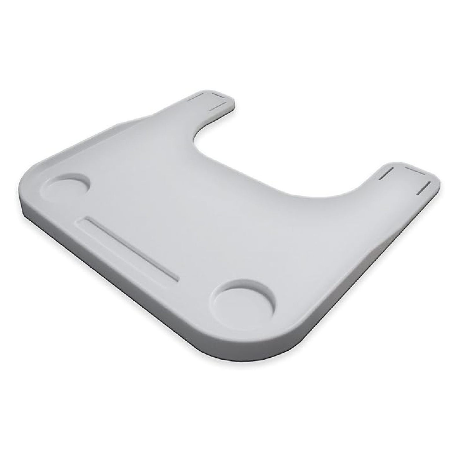Plastic Molded Wheelchair Lap Tray, White, Speckled Gray