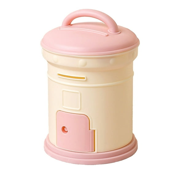 Plastic Money Deposit Box, Mini Mailbox Coin Bank, Vintage Style Desktop Savings Box with Handle and Secure withdrawal Door, Durable Portable Storage Container for Home and Office Use