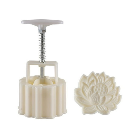 Plastic Mooncake Mold 125/150g 3D Lotus Stamp Cookie Cutter Mould DIY Baking Accessories Mid-Autumn Festival
