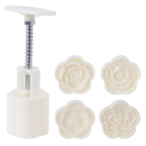 Plastic Mooncake Mold 50g Plum Blossom Stamp Biscuit Cookie Cutter Mould DIY