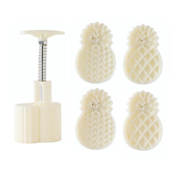 Plastic Mooncake Mold Pineapple Stamp Cookie Cutter Cake Mold for Mid-Autumn