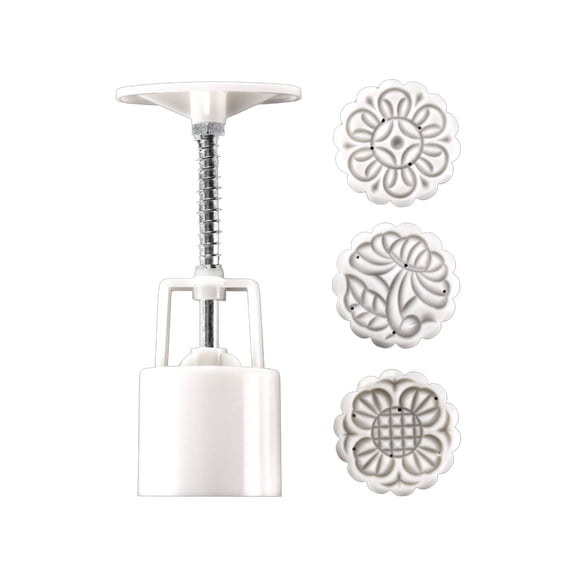 Plastic Mooncake Molds 50g Flowers Stamps Cookie Cutters Moulds DIY Baking Tools Kitchen Gadgets for Mid-Autumn Festival