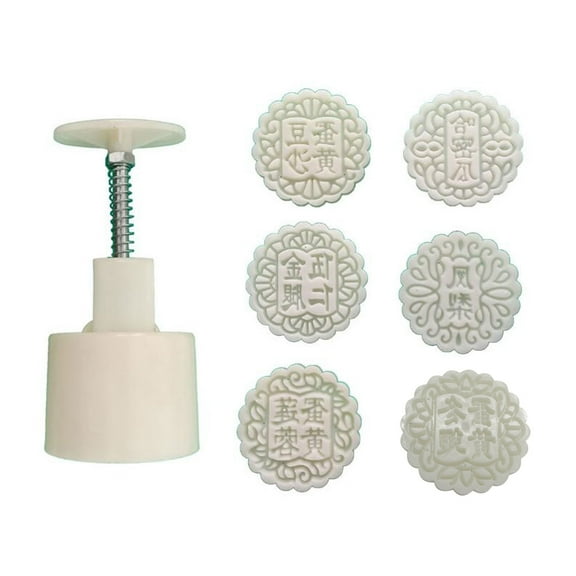 Plastic Mooncake Moulds Baking Accessories Hand-pressing for Mid-Autumn Festival