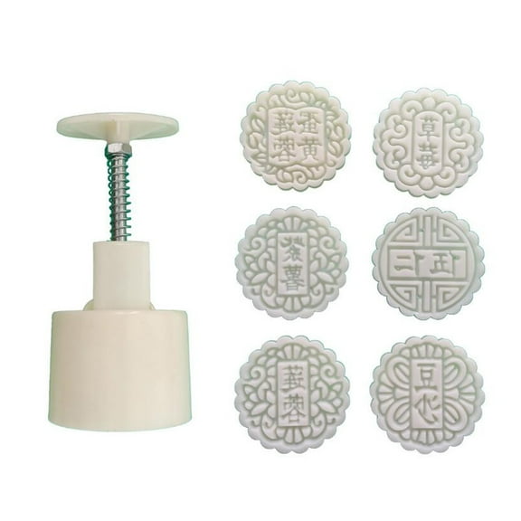 Plastic Mooncake Moulds Baking Accessories Hand-pressing for Mid-Autumn Festival