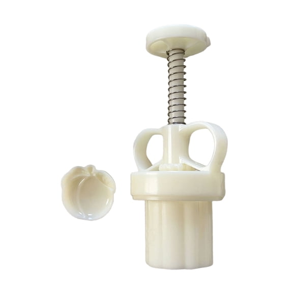 Bokcztml Plastic Mooncake Stamps Green Plum Shaped Mooncake Moulds Festival Hand Press