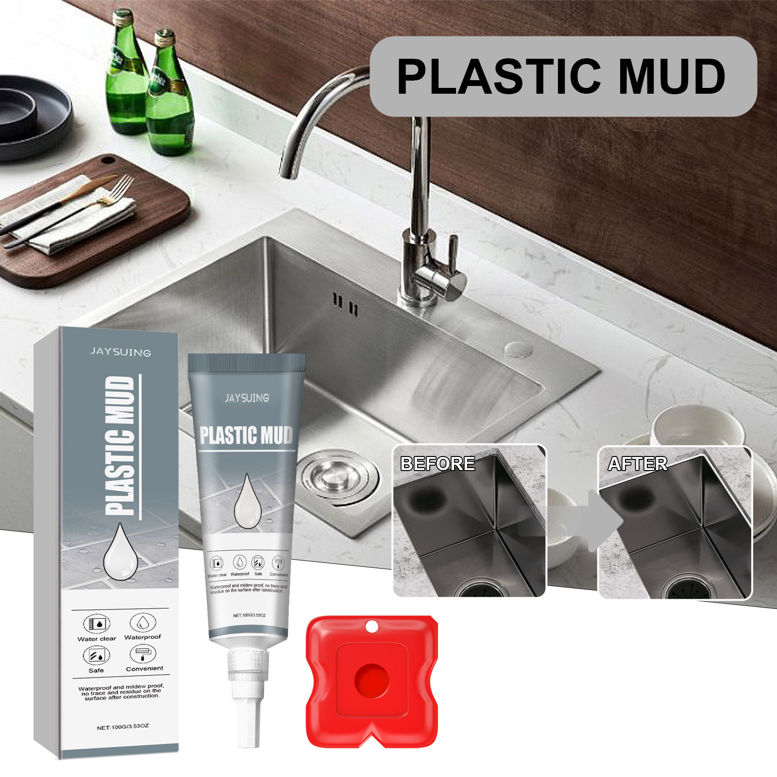 Plastic Mud Sealant Wall Floor Tile Seam Repair Adhesive Seam Tile