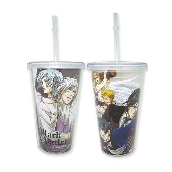 Plastic Mug - Black Butler - New Group Tumbler w/ Lid Anime Licensed ge69120
