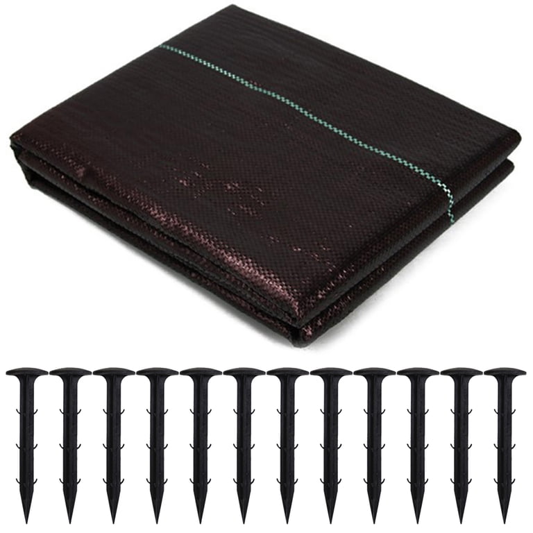 Heavy Duty Ground Cover Mulch Pegs – 100 Pack, 190mm Black Plastic Landscape Fixings