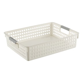 Plastic Multi-Purpose Storage Baskets, Waterproof Open-Front Organizer Bins for Bathroom Shower, Laundry, Toys, Stationery & Kitchen, Easy-to-Clean Durable Storage Bins for Home & Dorm