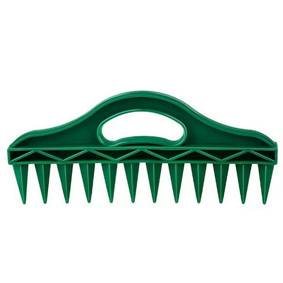 Plastic Multi Seed Dibber Garden Tool 12-Hole Fast Seeding Seed-in Soil Digger and Soil Spacer Garden Hand Planter Planting Aids for Efficient Gardening (Green)