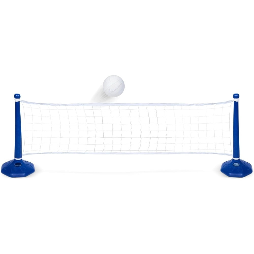 Plastic Multi-Sport Volleyball Set, Includes 2 Bases, 1 Net, 1 Volleyball, Ideal for Pool Parties and Outdoor Games