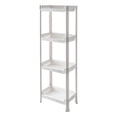 thumbnail image 1 of Plastic Multi-Tier Storage Rack |4-Shelf Floor Standing Organizer for Kitchen, Bathroom, Pantry & Garage | Mobile Utility Cart with Wheels, 1 of 3