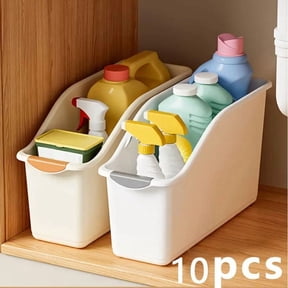 10-piece Plastic Multi-functional Storage Box Set, Perfect for Cleaning Products and Household Essentials, Storage Bins, Baskets, Home Organization Containers