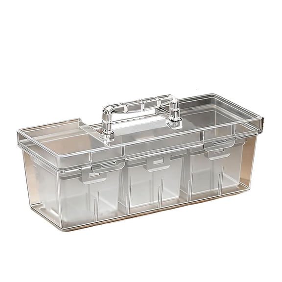 Plastic MultiCompartment Tool Box With Adjustable Movable Dividers Panel For Small Part Storage And Easy Transport