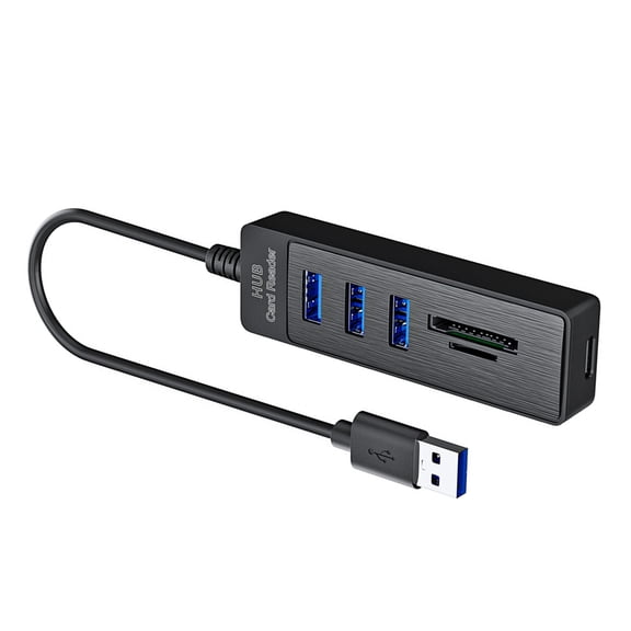 Plastic Multifunction Hubs 1x USB3.0 2x USB2.0 Port SDTF Two Card Reader Adapters For Electronics