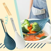 Plastic Multifunctional Kitchen Strainer Spoon, Cooking Utensil with Handle for Draining and Serving