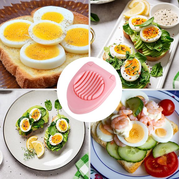 Plastic Multipurpose Egg Cutter Egg Slicer Kitchen Tools Split Chopping Egg Splitter,Egg Beater
