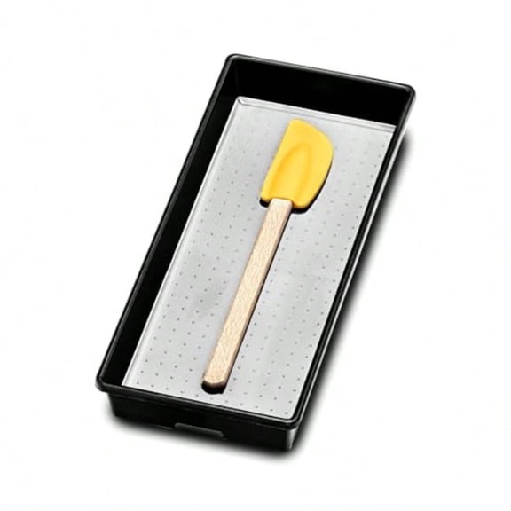 Plastic Multipurpose Storage Organizer Bin for Drawers Low-Profile Storage Bin Drawer Organizer Granite